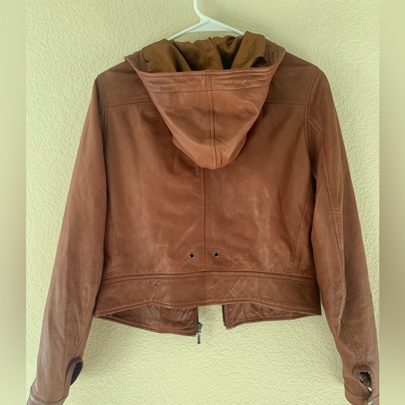 Kenna T  100% Leather Jacket w/Hood - Picture 3 of 10